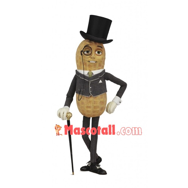 Elegant Gentleman Peanut Mascot Costume