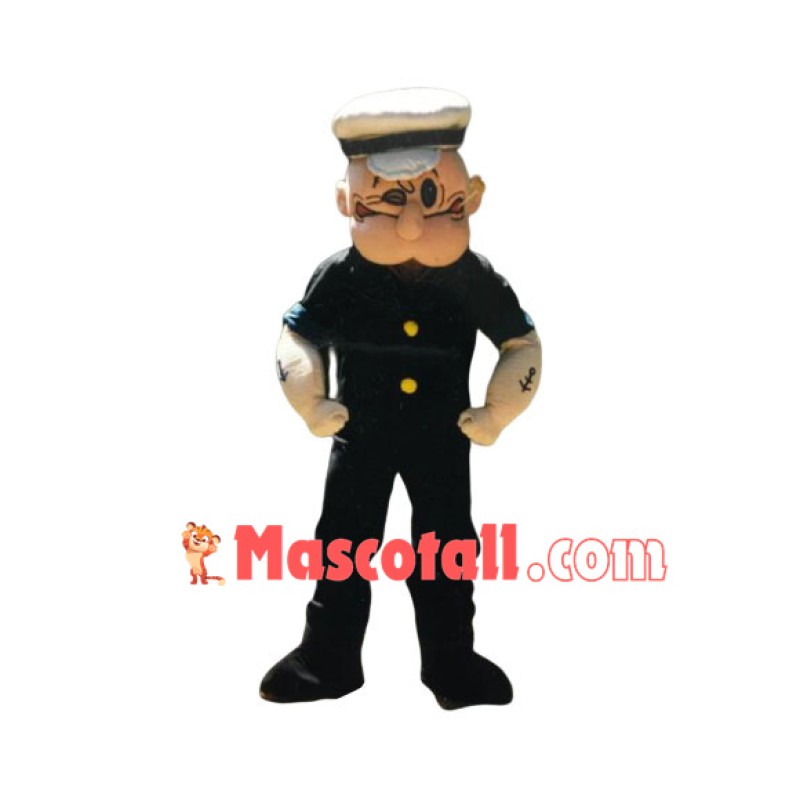 Strong Popeye the Sailor Mascot Cartoon Costume