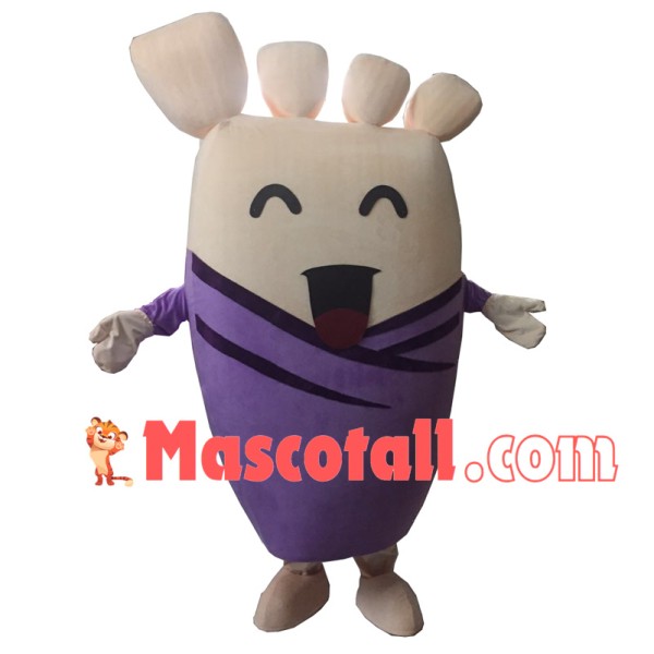 Big Foot With Purple Suit Mascot Costume