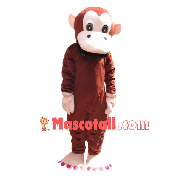 Melancholy Brown Monkey Mascot Costume