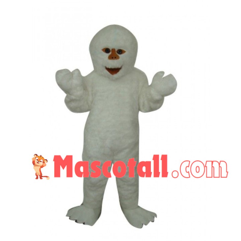 Pure White Plush Orangutan Mascot Costume