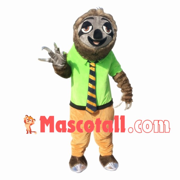 Three-toed Sloth Keeper In Slow Motion Mascot Costume