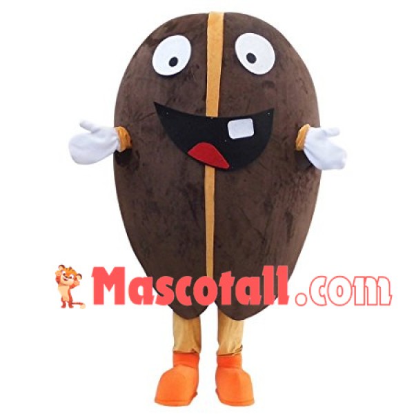 Funny Cartoon Coffee Bean Mascot Costume