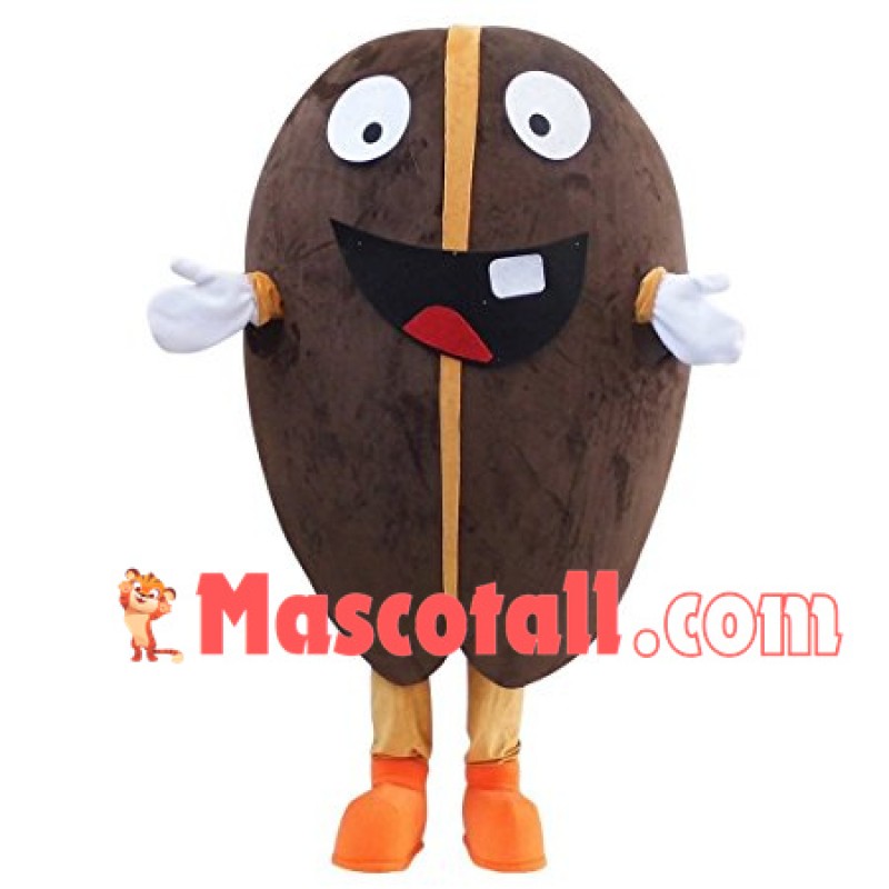 Funny Cartoon Coffee Bean Mascot Costume