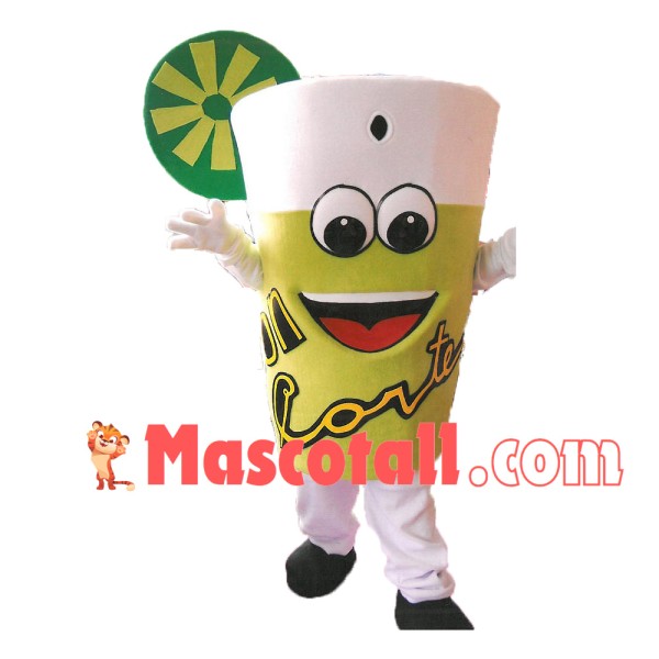 Soda Water With Lemon Slice Mascot Costume