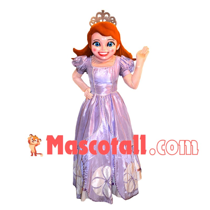 Gentle The Sofia Princess In Dress Mascot Costume