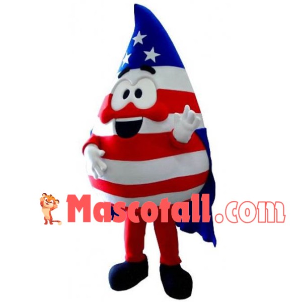 Funny Cartoon Striped Candy Superman Mascot Costume