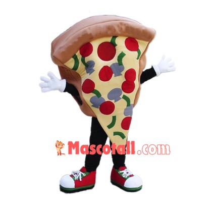 Thick Piece of Cheese Sausage Pizza Mascot Costume