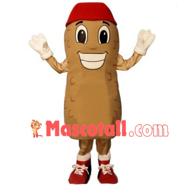 Peanut Wearing Red Sports Boots Mascot Costume