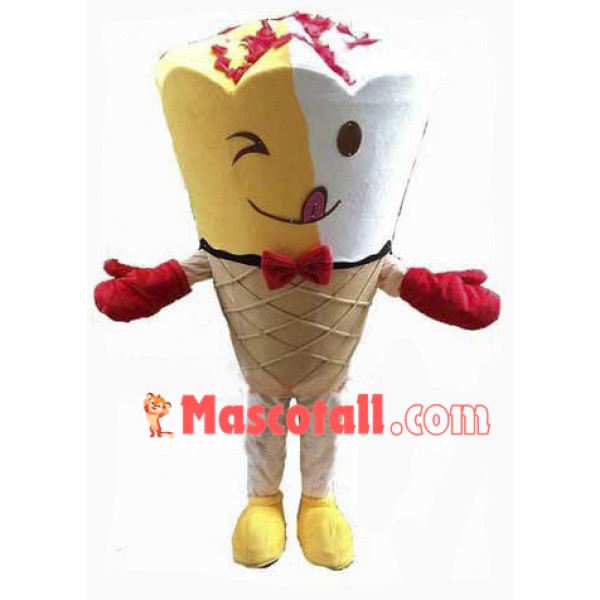 Mango Vanilla Cone Ice Cream Mascot Costume