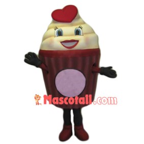 Fluffy Small Cream Cake Mascot Costume