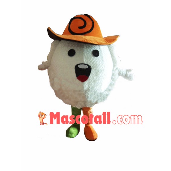 Onigiri With Cowboy Hat Mascot Costume