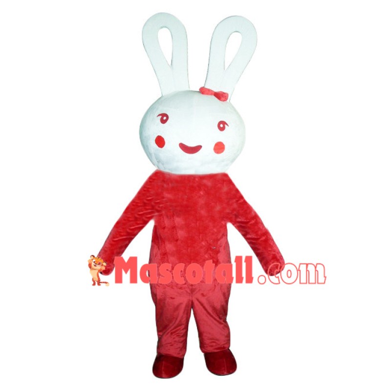 Cute Cartoon Circle Rabbit Mascot Costume