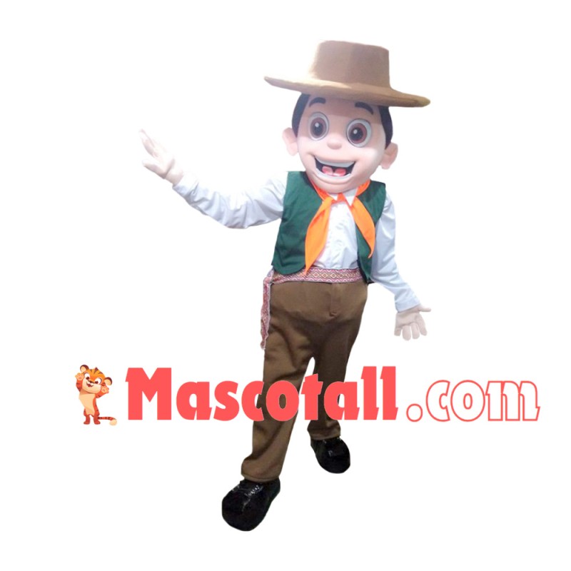 Generous Young Farmer Mascot Costume