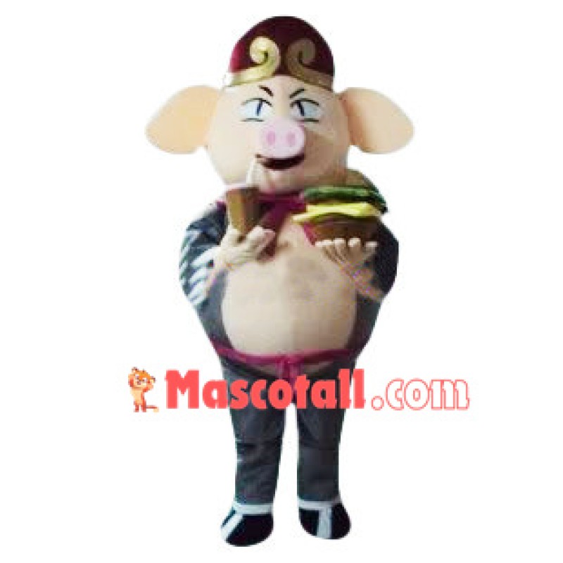 Fast Food Pigsy Mascot Costume