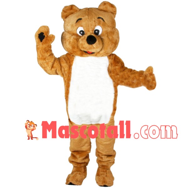 Likable Plush Brown Bear Mascot Costume