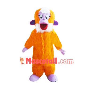 Orange Furry Apes Mascot Costume