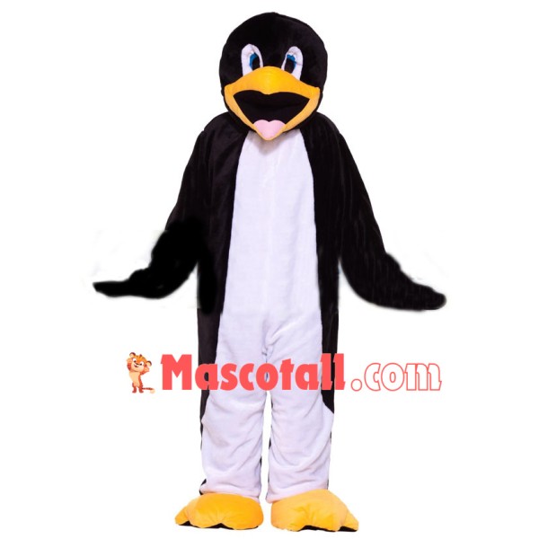Open-mouthed Tall Penguin Mascot Costume