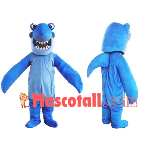 Blue Sea Shark Mascot Costume