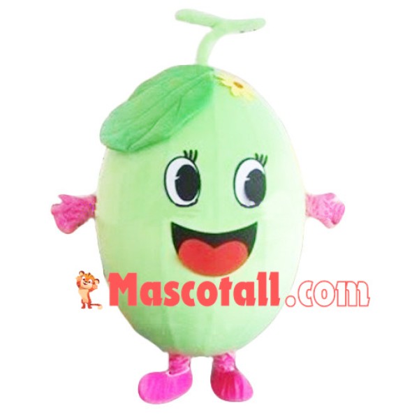 Cyan Cantaloupe Mascot Costume