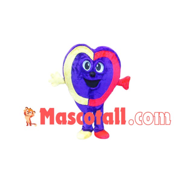 Half Of Purple Apple Mascot Costume