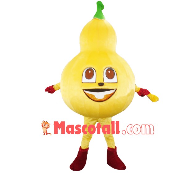 The Vibrant Golden Gourd Mascot Costume