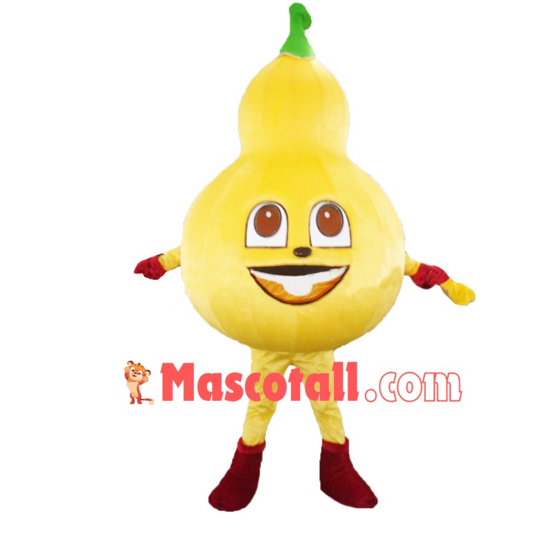 The Vibrant Golden Gourd Mascot Costume
