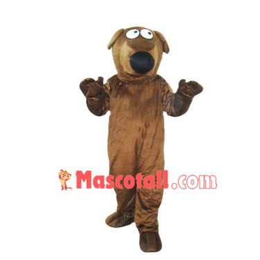 Cautious Domestic Dog Mascot Costume