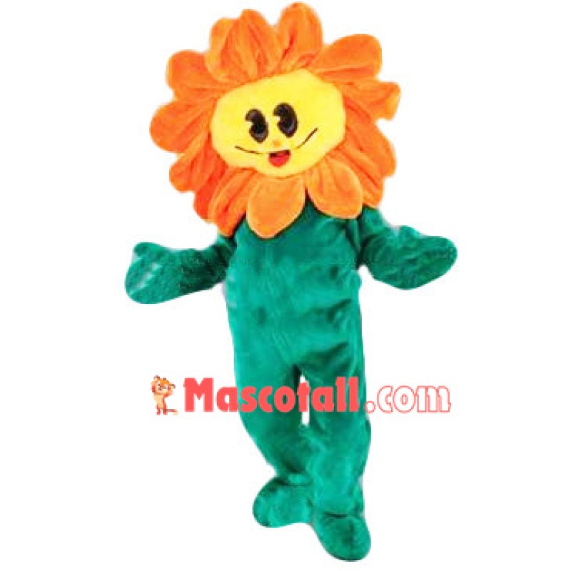 Blooming Green Sunflower Mascot Costume