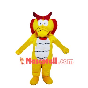Frozen Yellow Dragon Mascot Costume