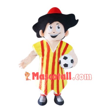 Brazilian Football Boy Mascot Costume