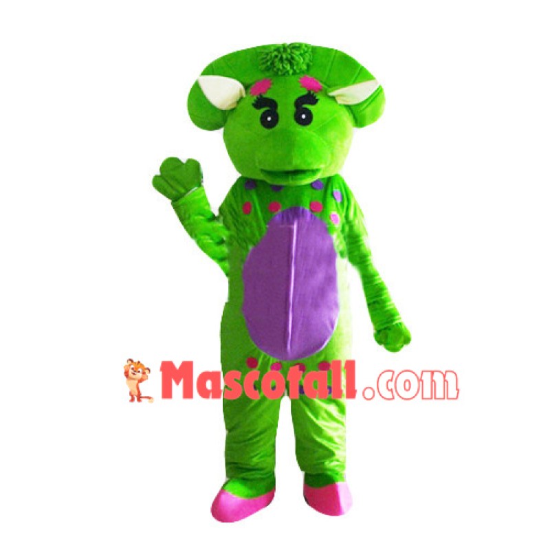 Barney & Friends Green Dinosaur Mascot Costume