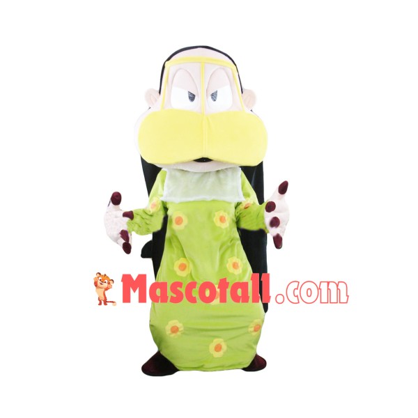 Green Nightgown Priest Mascot Costume