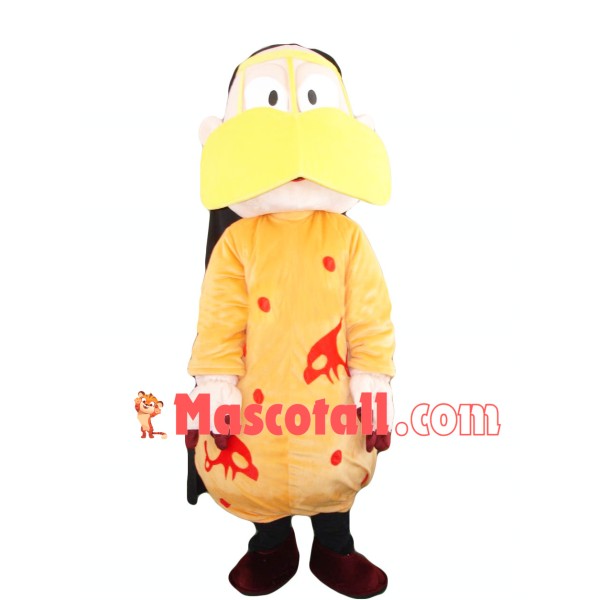 Orange Nightgown Priest Mascot Costume