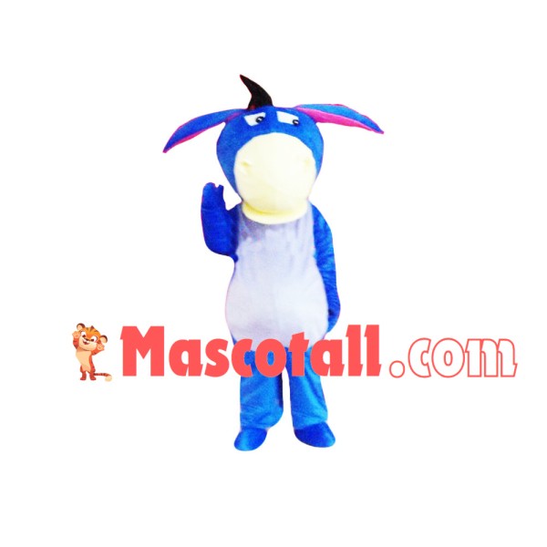 Silly Blue Donkey Mascot Costume