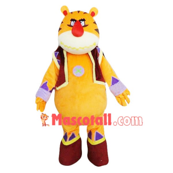 Power Cartoon Tiger Mascot Costume