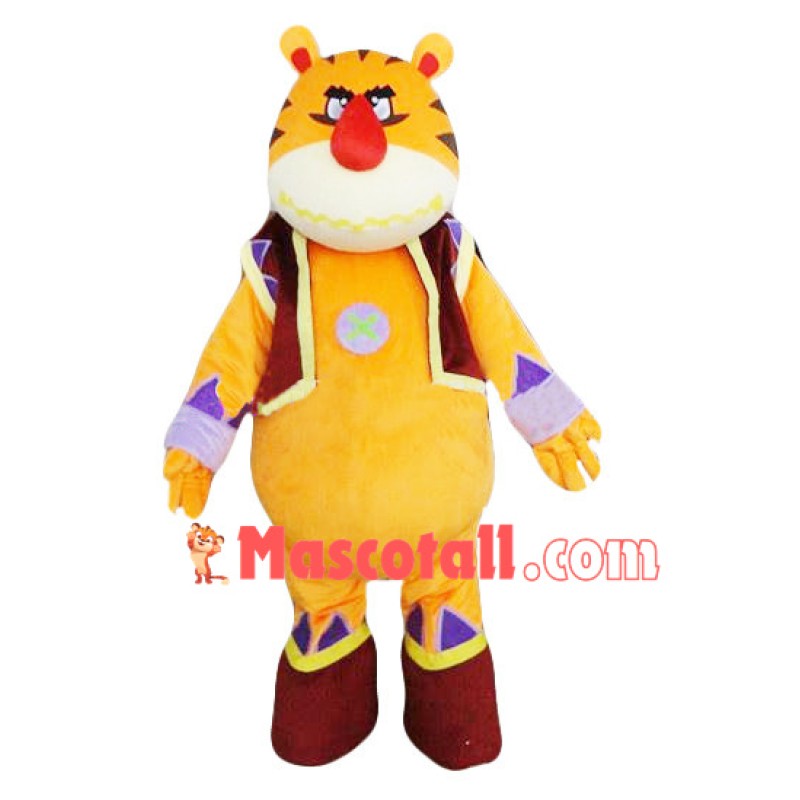 Power Cartoon Tiger Mascot Costume