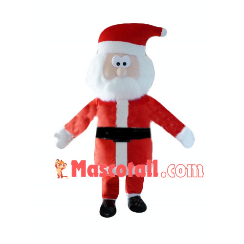 Showing Short Santa Claus Mascot Costume