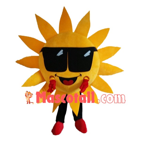 Sunglasses Sunflower Mascot Costume