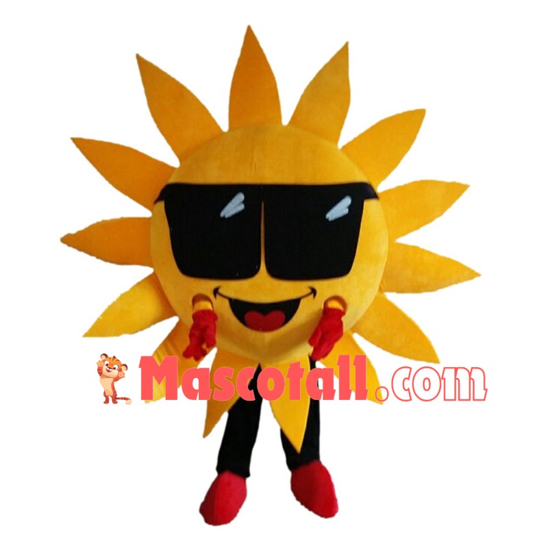 Sunglasses Sunflower Mascot Costume