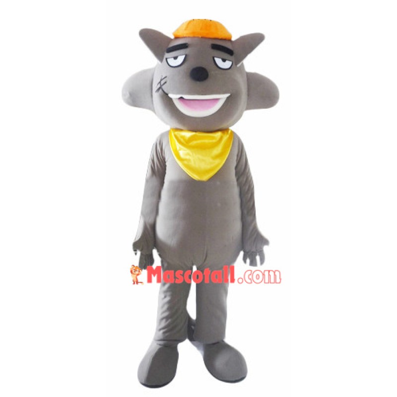 Fashion Cartoon Gray Wolffy Mascot Costume