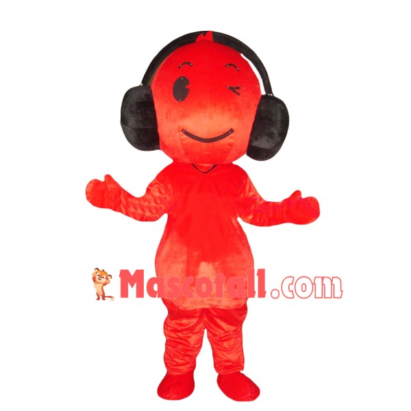 Music Headphone Doll Mascot Costume