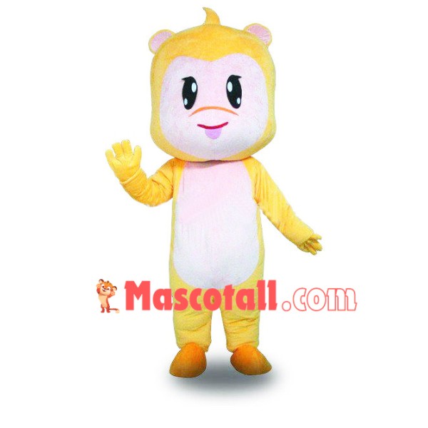 Big Square Face Monkey Cartoon Mascot Costume