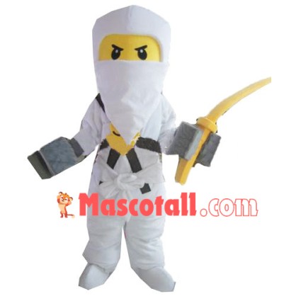 Mysterious Masked Warrior Mascot Costume