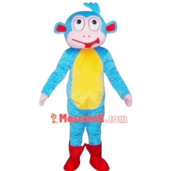 Interesting Blue Monkey Mascot Costume