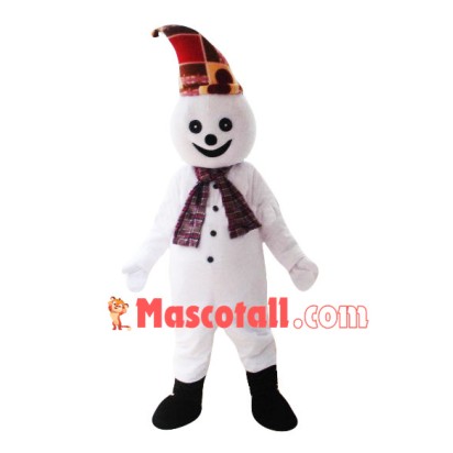 Christmas Smile Snowman Mascot Costume