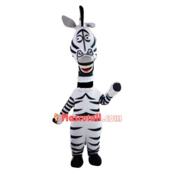 Clownish Zebra Mascot Costume