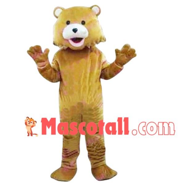 Happy Brown Bear Mascot Costume