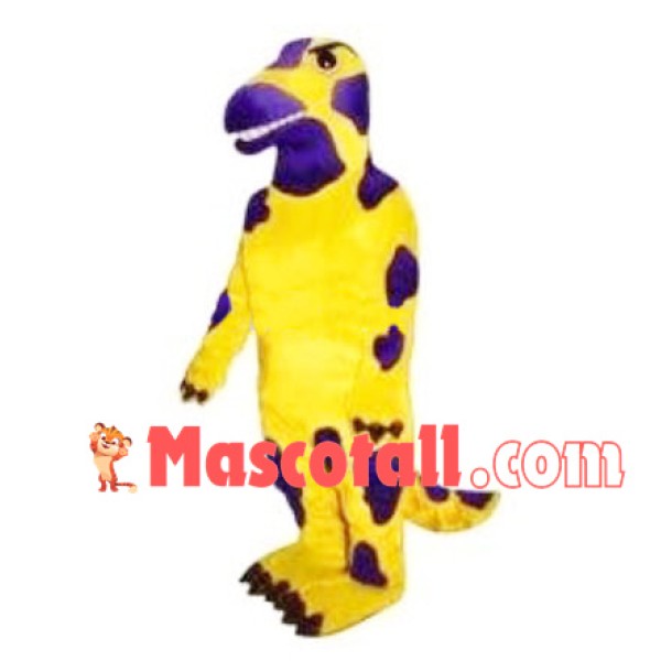 Purple Patch Dinosaur Mascot Costume