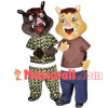 Joyous Boar Brothers Mascot Costume